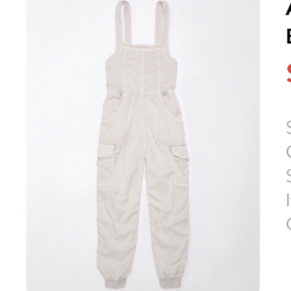 American Eagle Outfitters Pants - American Eagle Outfitters Cream Jumpsuit